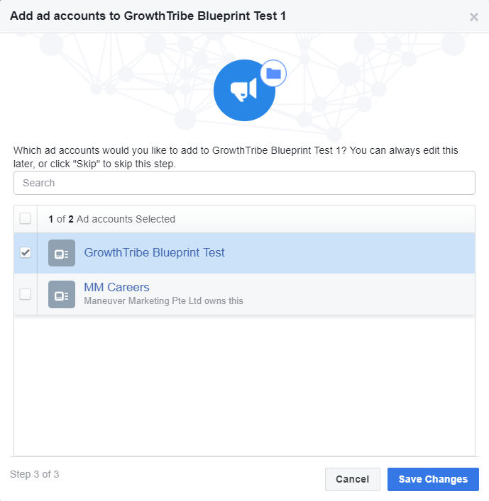 Add Facebook Ad Account To Project