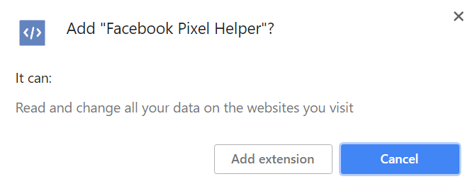Add Facebook Pixel Helper