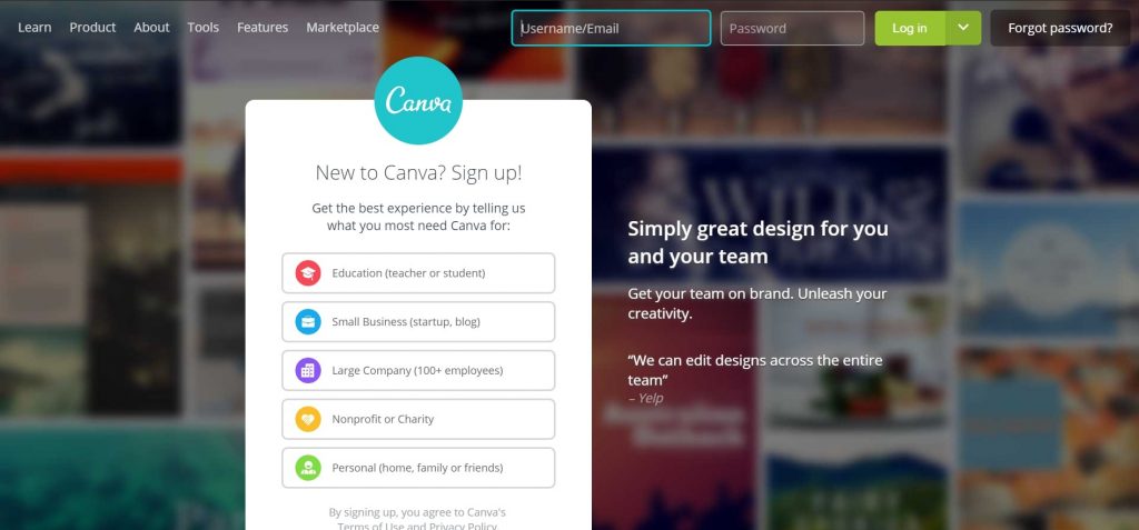 Canva Website