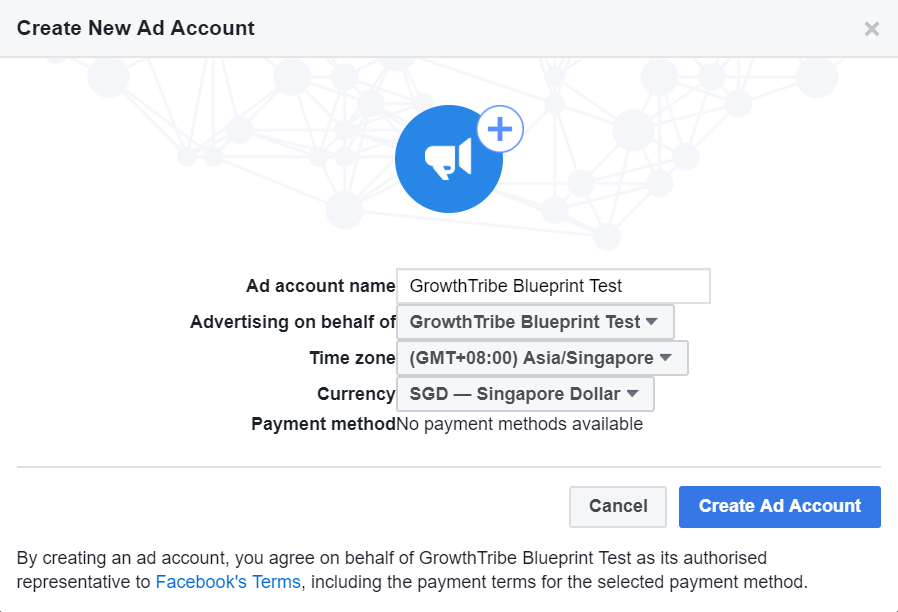 Create New Facebook Ad Account