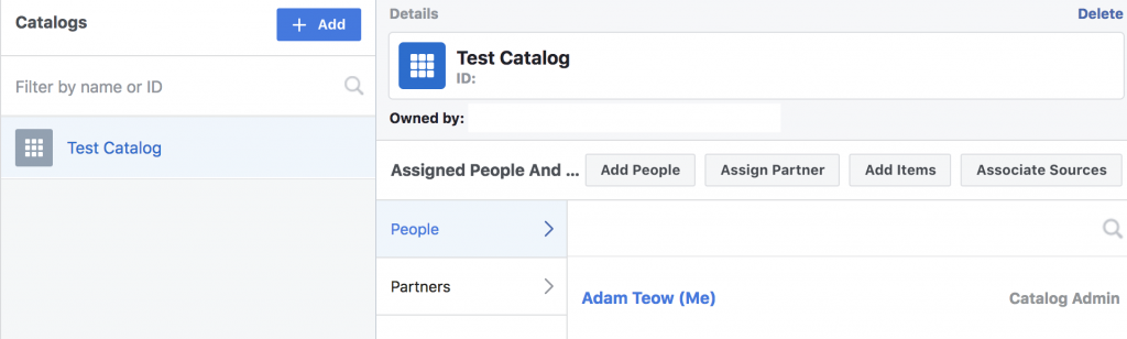 Created Facebook Product Catalog