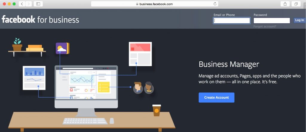 Facebook Business Manager Log In Page