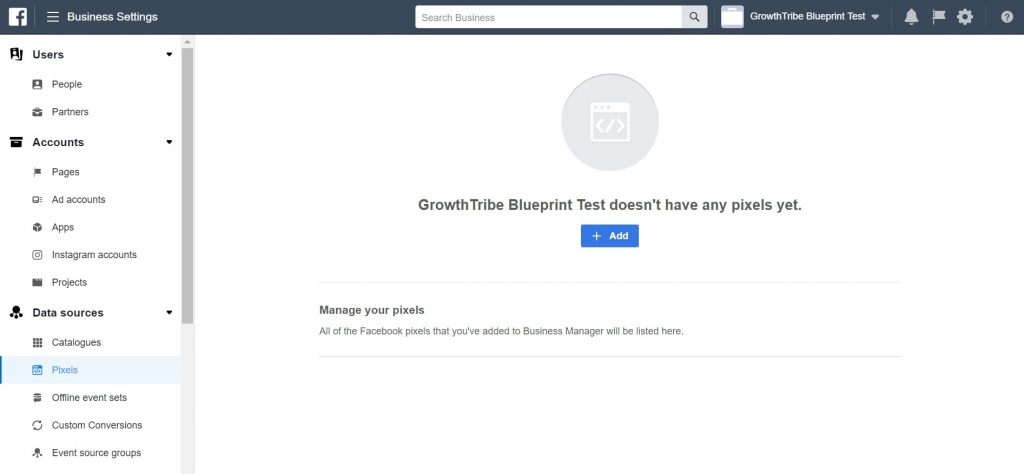 Facebook Business Manager Pixels