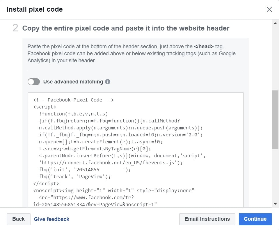 Facebook Pixel Base Code