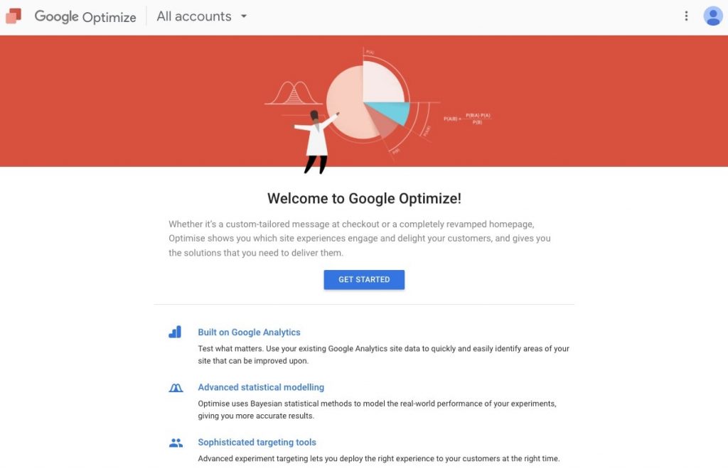 Google Optimize Create Account