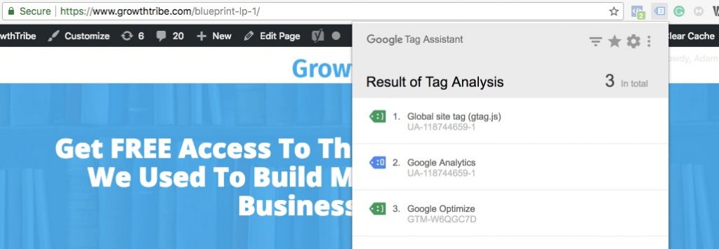 Google Tag Assistant Analysis