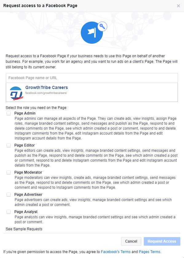 Request Access To Facebook Page 2