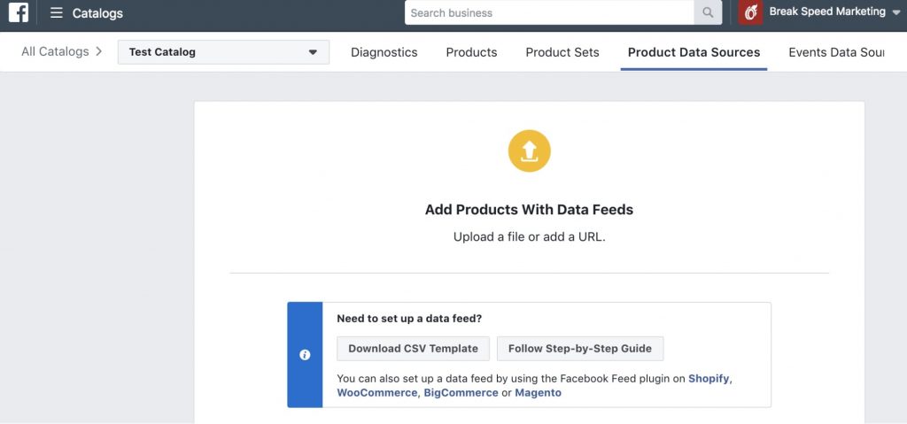 Set Up Facebook Product Catalog