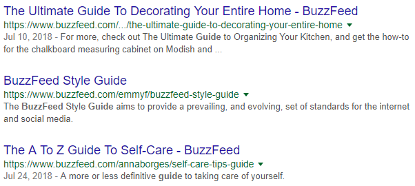 Buzzfeed Guides Example