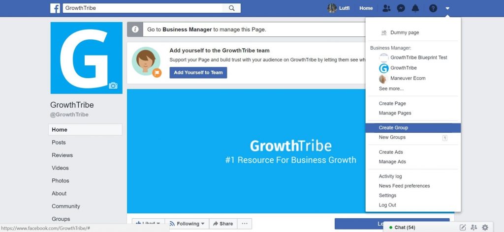 Create Facebook Group