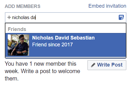 Facebook Group Add Member Example