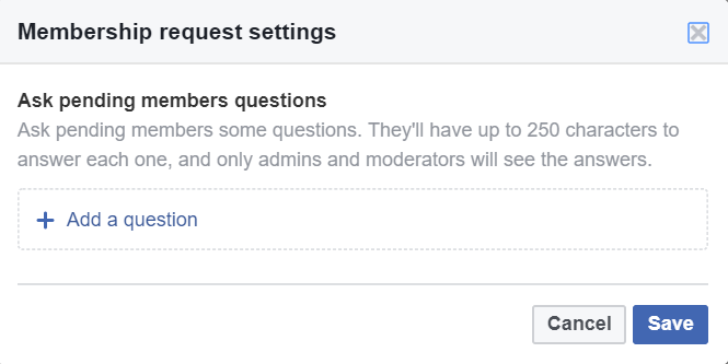 Facebook Group Ask Questions