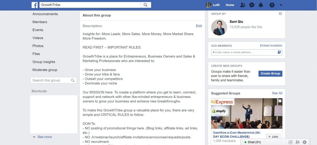 Facebook Group Description Example