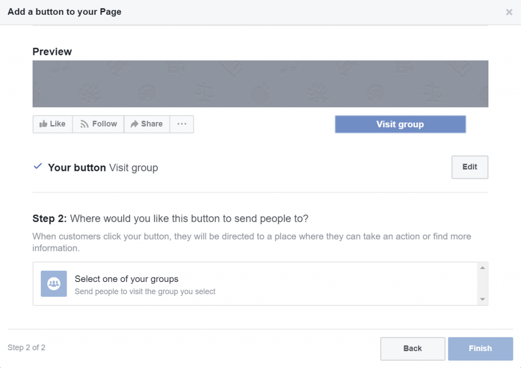 Select Facebook Group To Link