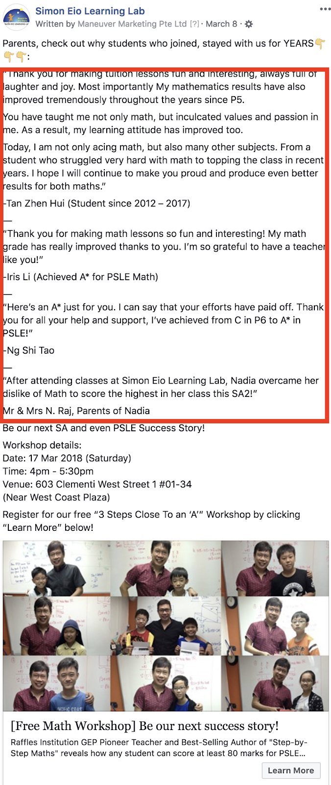 sell-longad Testimonial ad